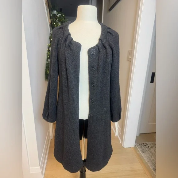 VINCE Gray Alpaca Wool Cashmere Women's Cardigan size M - Picture 4 of 6